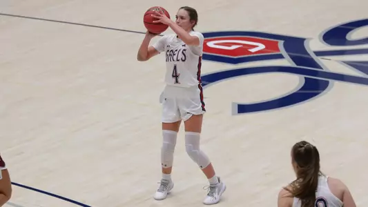 Taycee Wedin 3 pointer at the top of the key