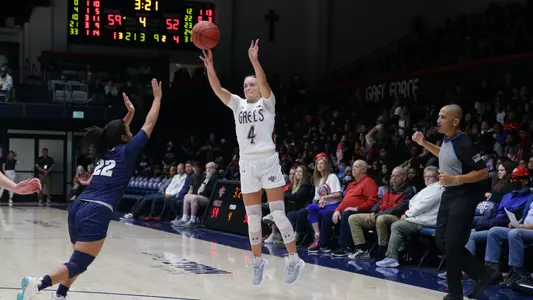 Taycee Wedin shoots a wing three vs. Nevada