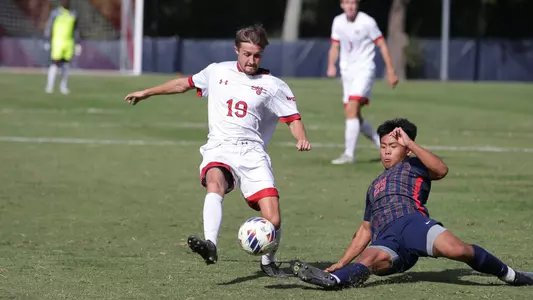 Greg Brighton battles for a loose ball vs. Gonzaga