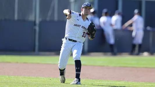 Chris Santiago throwing from third