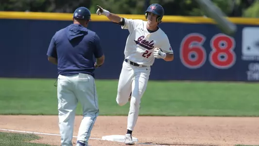 Nager rounds third after his third home run