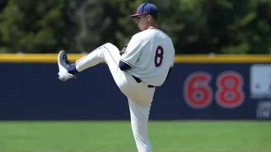 Conner Roberts warm up pitch from behind