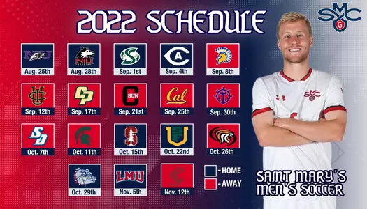 2022 men's soccer schedule graphic