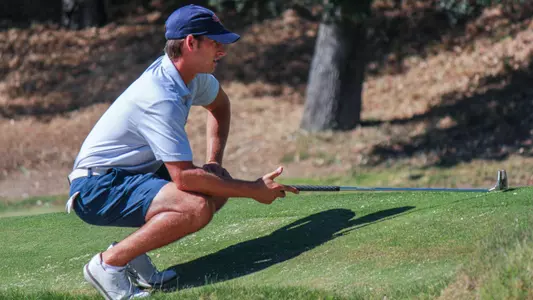 James Watney lines up a putt