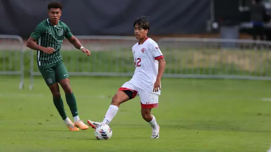 Jude Zamora plays a ball through