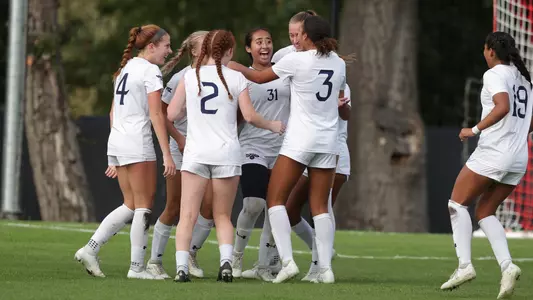 Sydney Middaugh celebrates a goal vs. Pacific