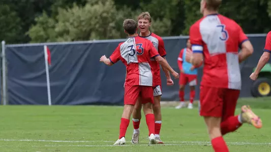 Justin Sosa celebrates goal vs. Pacific
