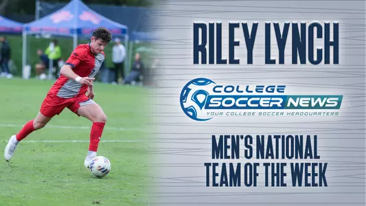 Riley Lynch named to College Soccer News Team of the Week for October 31st