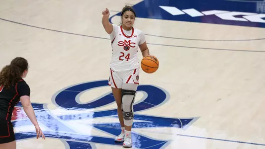 Zeryhia Aokuso directs traffic at midcourt