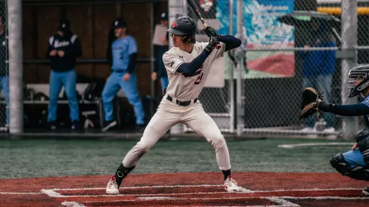 Seth Nager at bat vs Xavier