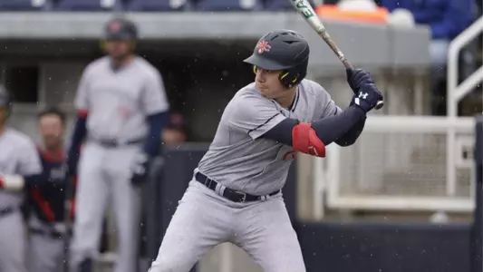 Christian Almanza at bat during win at BYU
