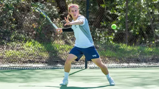 Pierre Lieutaud forehand swing vs. Bucknell