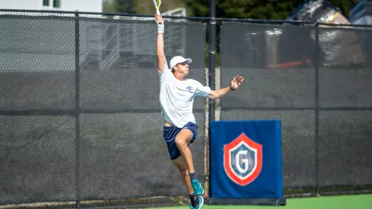 Diego Jarry leaping return shot