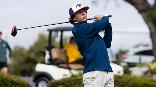 Ethan Ashbrook watches ball at 2023 Lamkin Invitational