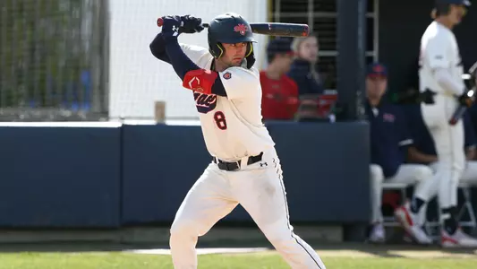 Blake McDonald ready for a pitch vs. Portland
