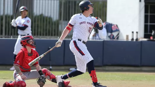 Almanza follow through on home run to left