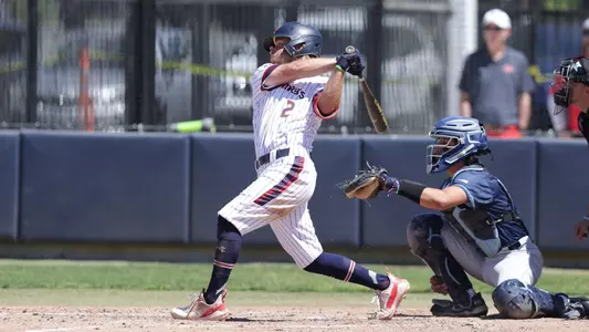 Gavin Napier swing on home run versus USD
