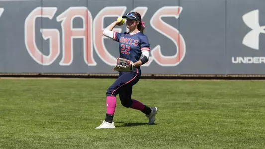 Bry Waters throws from the outfield