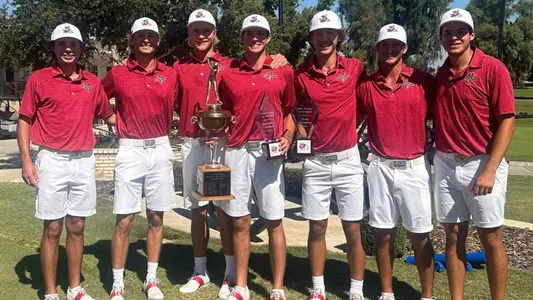 SMC golfers with the trophies at the Nick Watney Invite