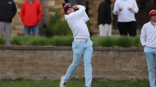 Aidan Lee follow through on swing