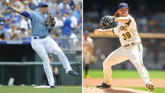 Teahen and Burnes action shots