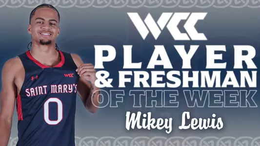 Mikey Lewis WCC Player and Freshman of the Week