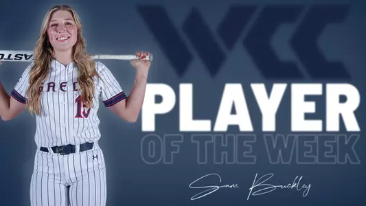 Sam Buckley WCC Player of the Week Graphic