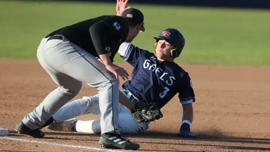 Dalton Mashore slides into third