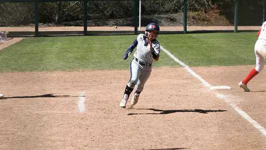Camille Lara Rounding Third vs Marist