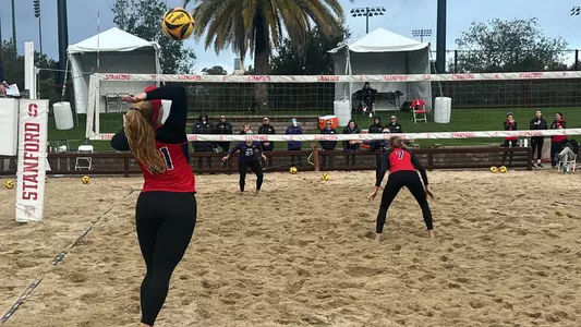 Hannah Couch Serves at Stanford
