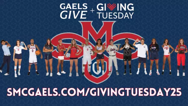 Promotional graphic supporting the Gaels on Giving Tuesday 2025