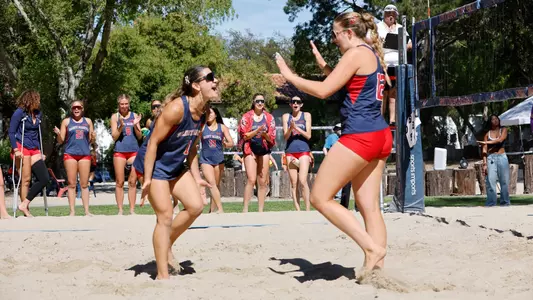 Hannah Glick and Barett Nolan Celebrate vs Washington