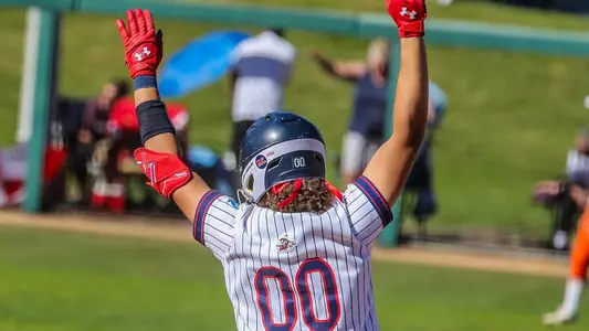 Braxton Brown Rounding First After HR vs Pacific
