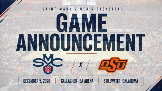 SMC vs. Oklahoma State MBB Game Announcement Web Image 2026