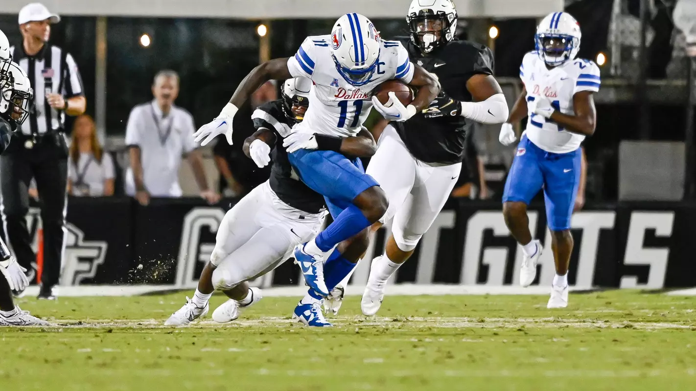 October 5, 2022 - Orlando, FL, U.S: \ during 1st half NCAA football game between the SMU Mustangs and the UCF Knights at the FBC Mortgage Stadium in Orlando, Fl. Romeo T Guzman/SMU Athletics