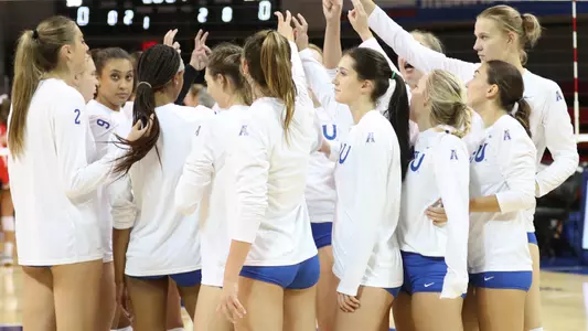 Team Huddle after DePaul Win 09022022 - 2