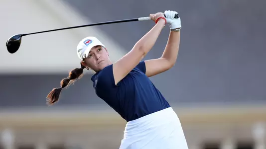Wilmington, NC – Oct 27: NCAA Women's Golf - Landfall Tradition - First Round at Country Club of Landfall - Pete Dye Course in Wilmington, NC on October 27, 2023. (Credit: Andy Mead/YCJ)