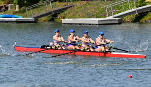 REDWOOD SHORES, CA, USA. April 29, 2023. The SMU Mustangs 1V4 raced against California at the PAC-12 Challenge.
MANDATORY PHOTO CREDIT: Photo by Bob Dahlberg, @bobd_photo.