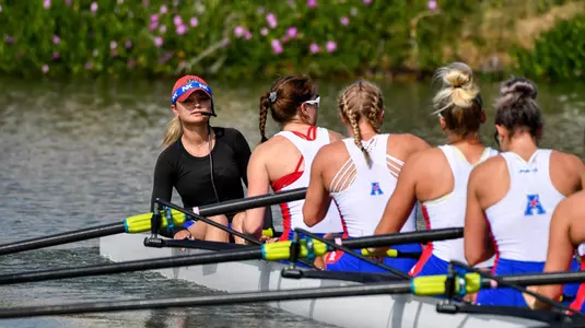 REDWOOD SHORES, CA, USA. April 29, 2023. The SMU Mustangs 1V8 raced against California at the PAC-12 Challenge.
MANDATORY PHOTO CREDIT: Photo by Bob Dahlberg, @bobd_photo.