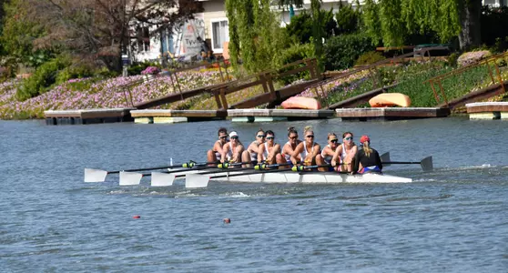 REDWOOD SHORES, CA, USA. April 29, 2023. The SMU Mustangs 1V8 raced against California at the PAC-12 Challenge.
MANDATORY PHOTO CREDIT: Photo by Bob Dahlberg, @bobd_photo.