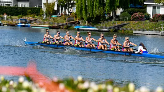 REDWOOD SHORES, CA, USA. April 29, 2023. The SMU Mustangs 2V8 raced against California at the PAC-12 Challenge.
MANDATORY PHOTO CREDIT: Photo by Bob Dahlberg, @bobd_photo.