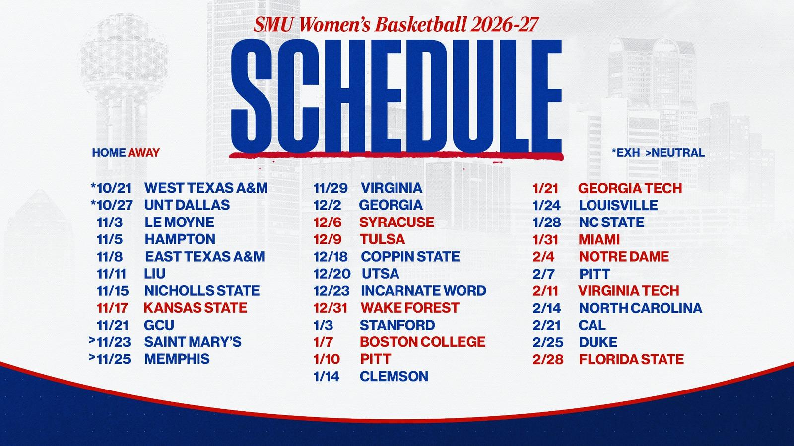 2026-27 WBB Schedule