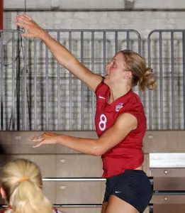 At The Net With Freshman Joanna Schmitt