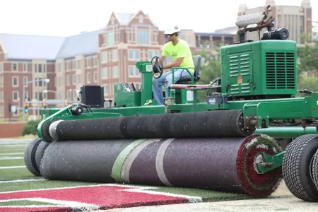 Turf Comes Up, Stadium Project Moves On