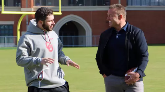 Herbstreit Visits OU for Mayfield Feature