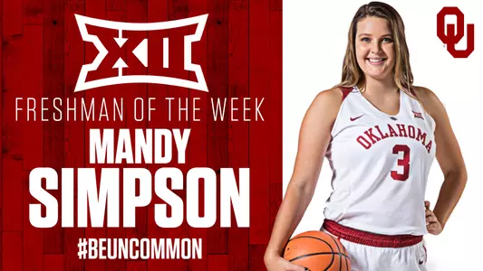 Mandy Simpson Named Big 12 Freshman of the Week