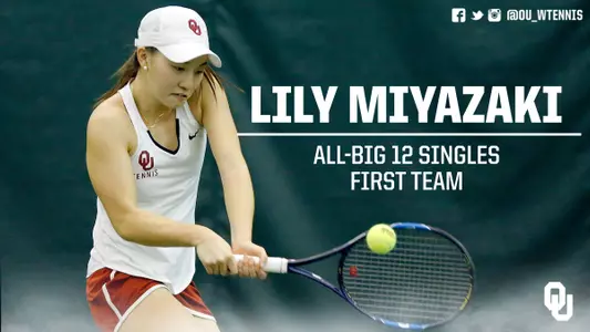 Miyazaki Named to All-Big 12 Singles First Team