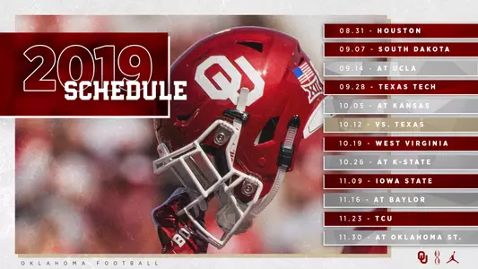 2019 OU Football Schedule Announced