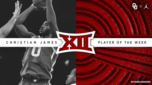 James Named Big 12 Player of the Week