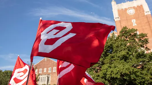 Lead, OU Flag, Campus, Union Tower